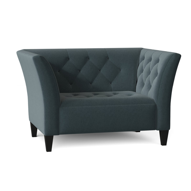 Carruth Upholstered Armchair, Gypsy Blue Goblin Performance Microfiber