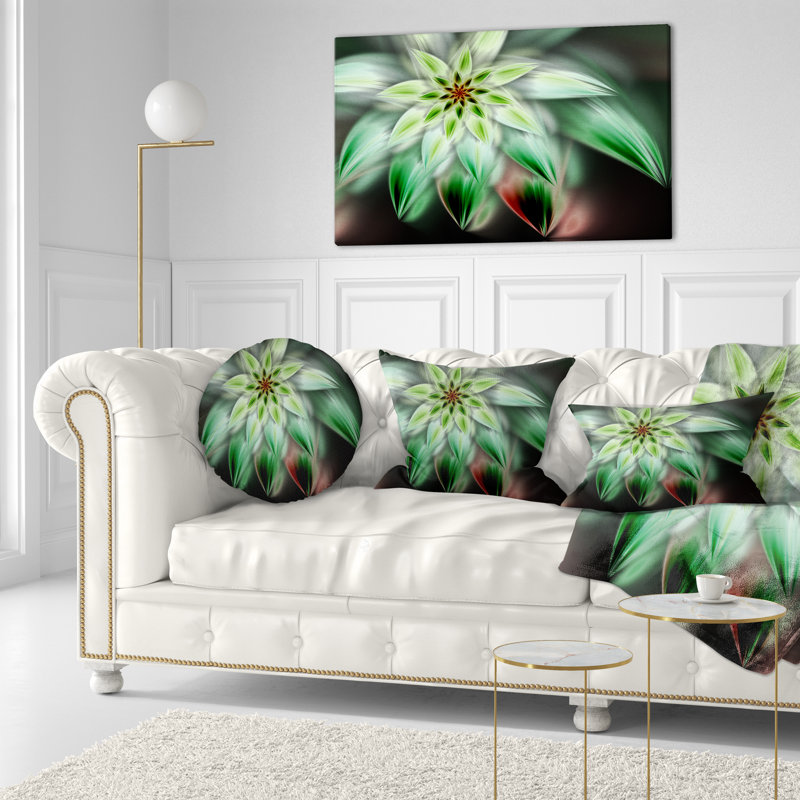 Coussin lombaire floral à motif floral fleur