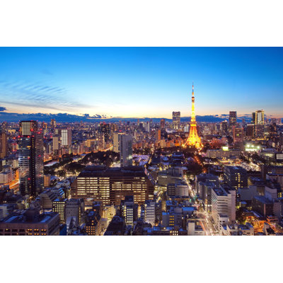 Aprilia View Of Tokyo City - Wrapped Canvas Print