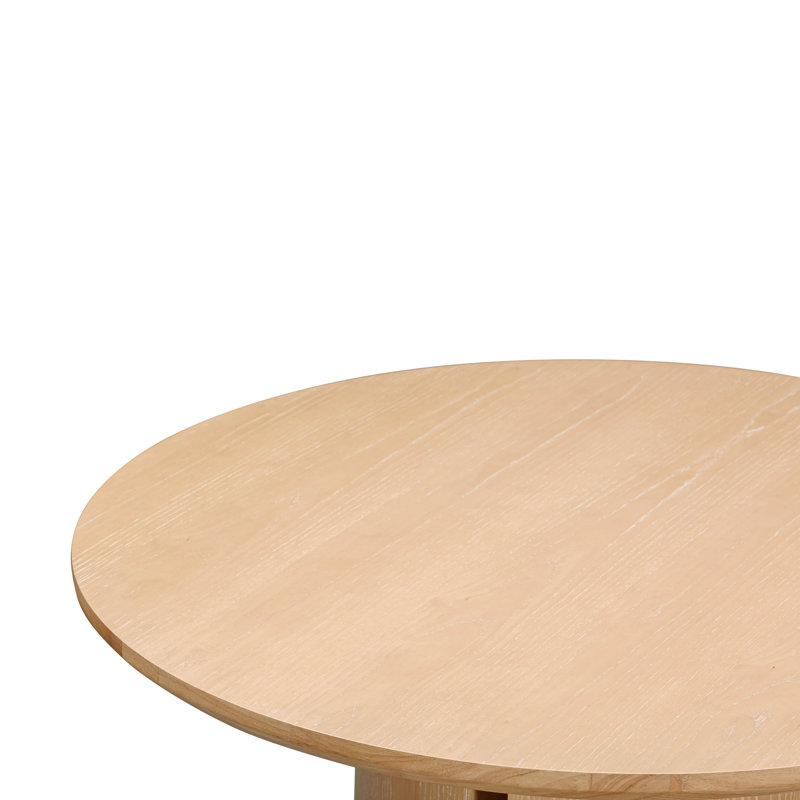 Loya Wood Round Dining Table, Natural