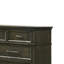 Tiroir de style traditionnel 63 po. Commode grise
