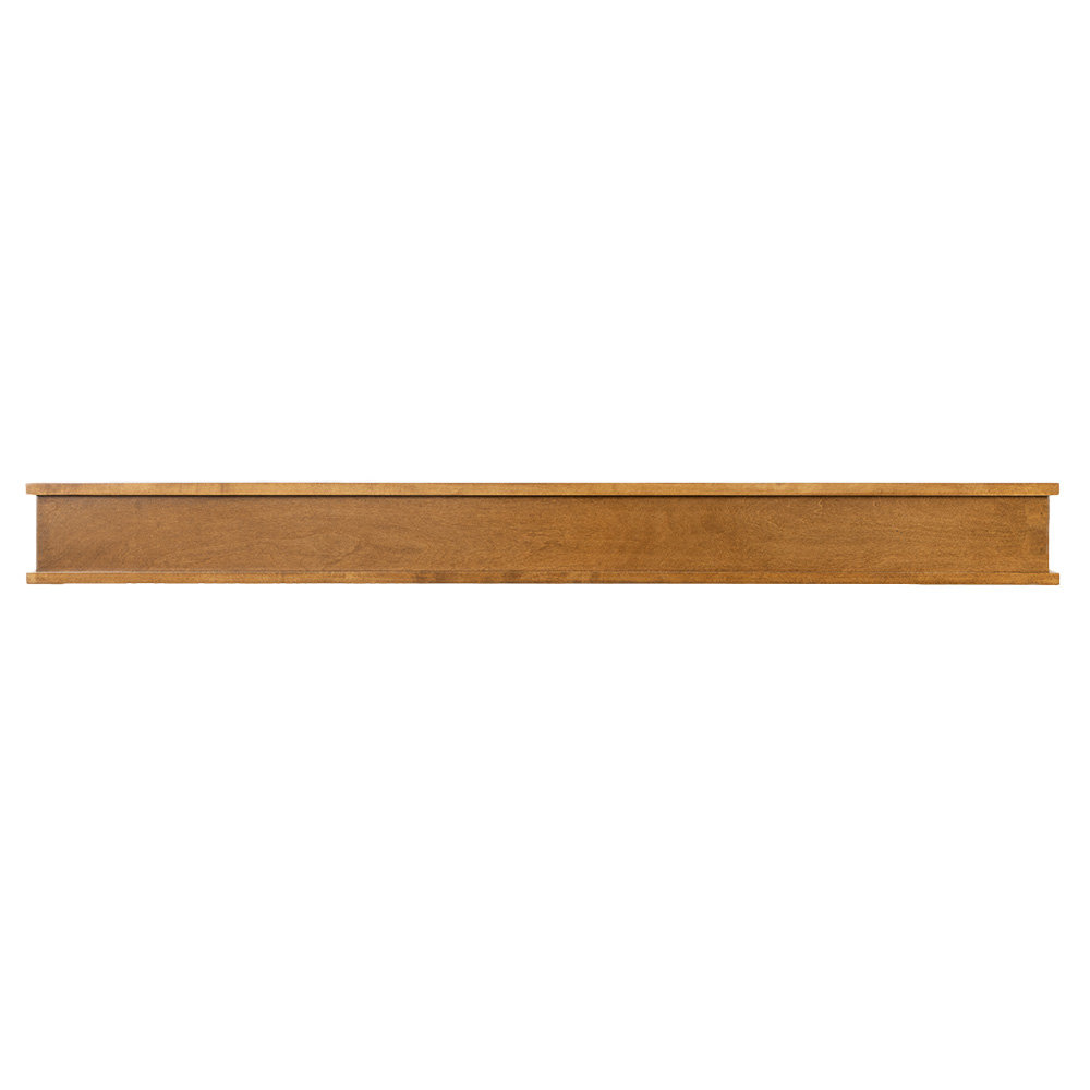 Muirwood Maple Wood Fireplace Mantel Shelf Elegant Transitional Design with Symmetrical Top Modern Ember Shelf 