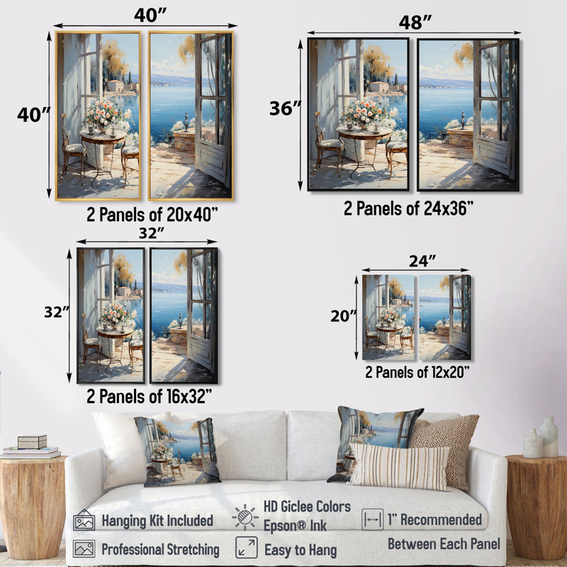 Pulver - ensemble de 2 décorations murales traditionnelles, Noir, H 36 po x l 48 po, Impression encadrée flottante