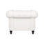 Fauteuil Chesterfield Sanner de style milieu du siècle – Fauteuil rembourré avec dossier capitonné et structure en bois-778152305