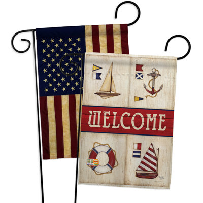 Double Sided 18.5'' H x 13'' W Polyester Garden Flag