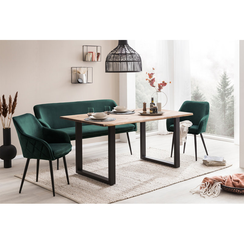 Bahtiyar Upholstered Bench, Fir green