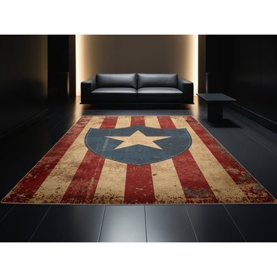 Tapis moelleux moelleux à motif abstrait moderne et contemporain Farner