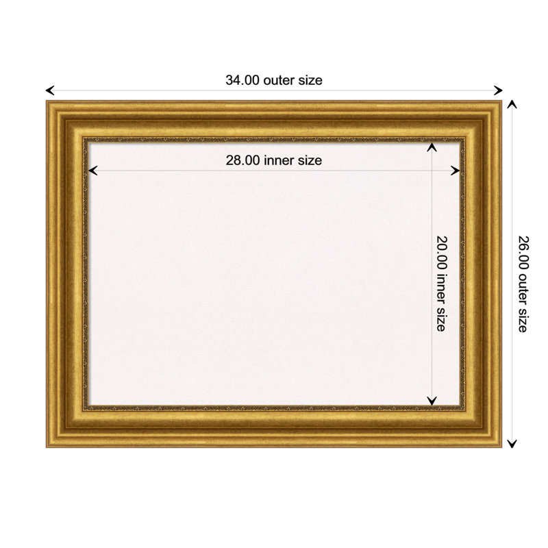Amanti Art No Cork Wall Plastic Bulletin Board, 26" x 34"
