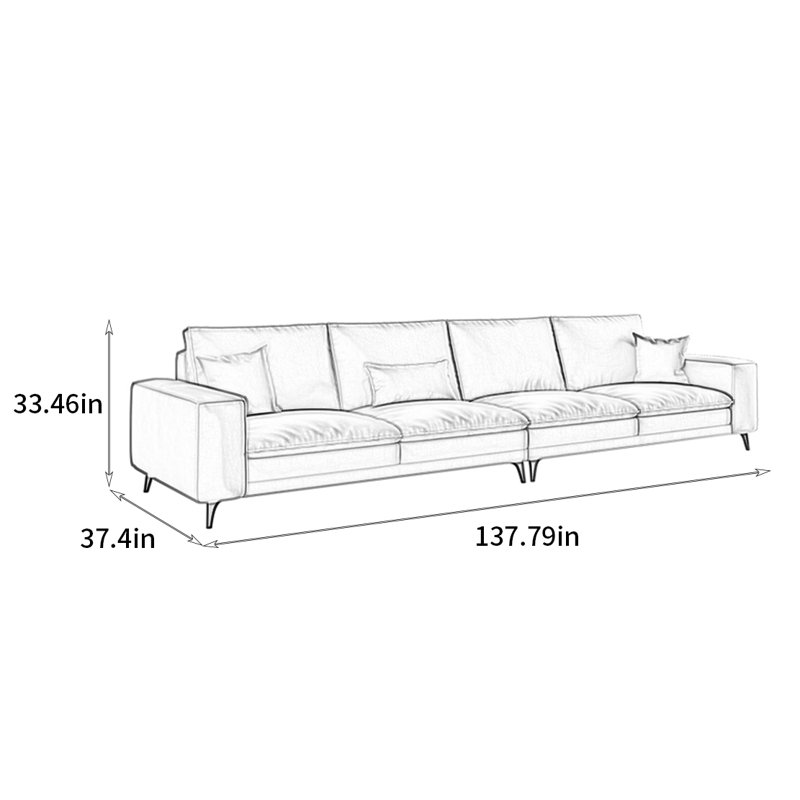 Lipson, 33.46" H x 137.79" W x 37.4" D