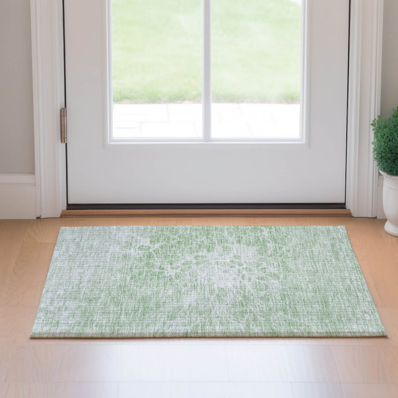 Tapis menthe de qualité supérieure lavable à la machine Arnette, Rectangle 1 pi 8 po x 2 pi 6 po