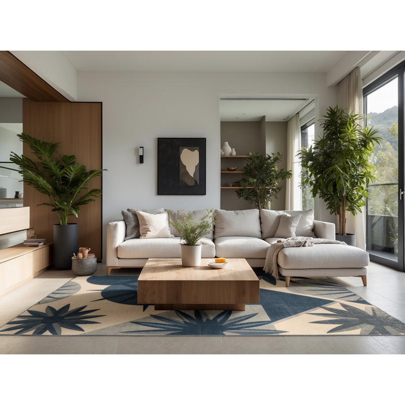 Tapis gris moelleux et doux de style Mid-Century moderne à motif géométrique Elbridge, 3 x 5