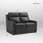 Fauteuil inclinable électrique de 55 po à trois moteurs, sans encombrement, canapé deux places en cuir avec ports USB et USB-C.-130372693