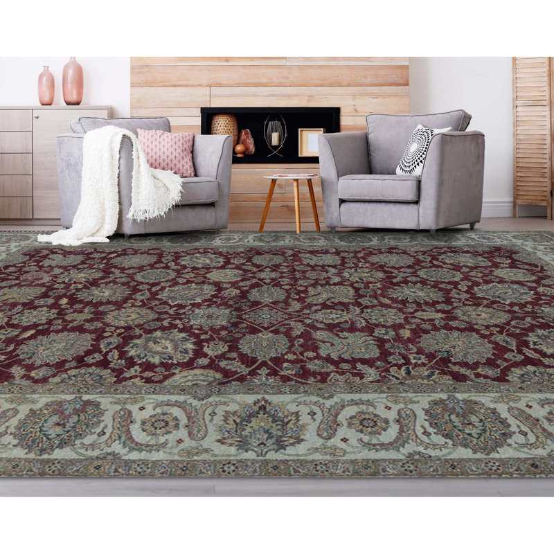 Shamas Oriental Area Rug in Red/Ivory/Green/Yellow