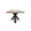 Maysen Oak Solid Wood Top Metal Base Dining Table