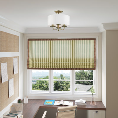 Sampson Linen Blend Semi Flush Mount