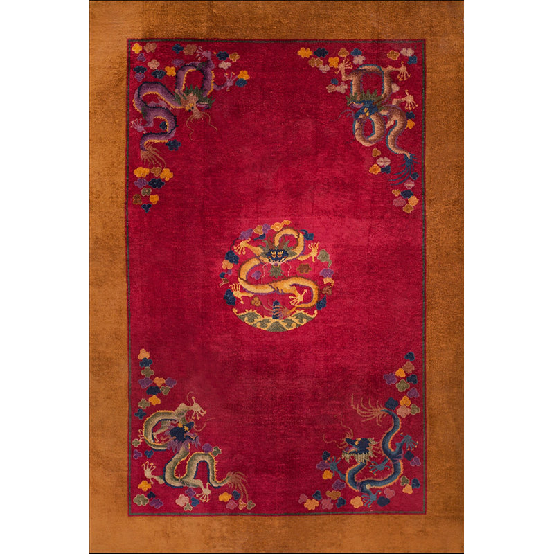 Tapis art déco chinois mauve