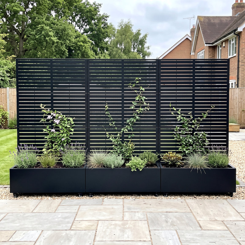 Ensemble de 2 jardinières avec jardin surélevé H 72 po x l 47 po, Noir - 01, 2