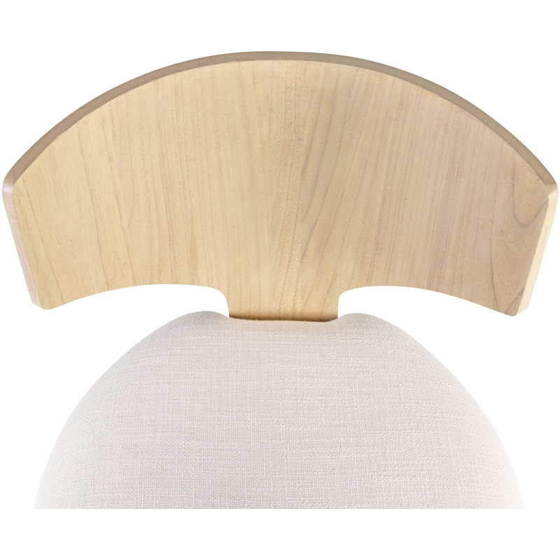 Diola Side Chair, Off White Polyester Blend