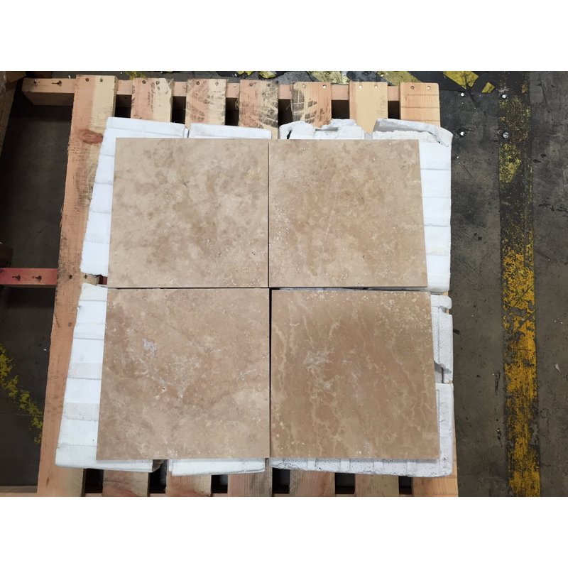 Carreau de mur et plancher de qualité supérieure en noyer et en travertin 12 x 12 po