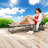 Adjustable Patio Chaise Lounges With Steel Frame, Colorful Oxford Fabric For Outdoor Comfort