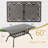 7-Piece Cast Aluminum Outdoor Dining Set, 60" Rectangular Table with 2 Umbrella Holes & 6 Stackable Chairs with 2.75" Cushions, Antique Brass Rustproof Patio Furniture for Garden
