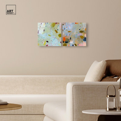 "Gestural", reproduction d'art moderne sur acrylique par Art Remedy, prête à être accrochée, 20 x 20