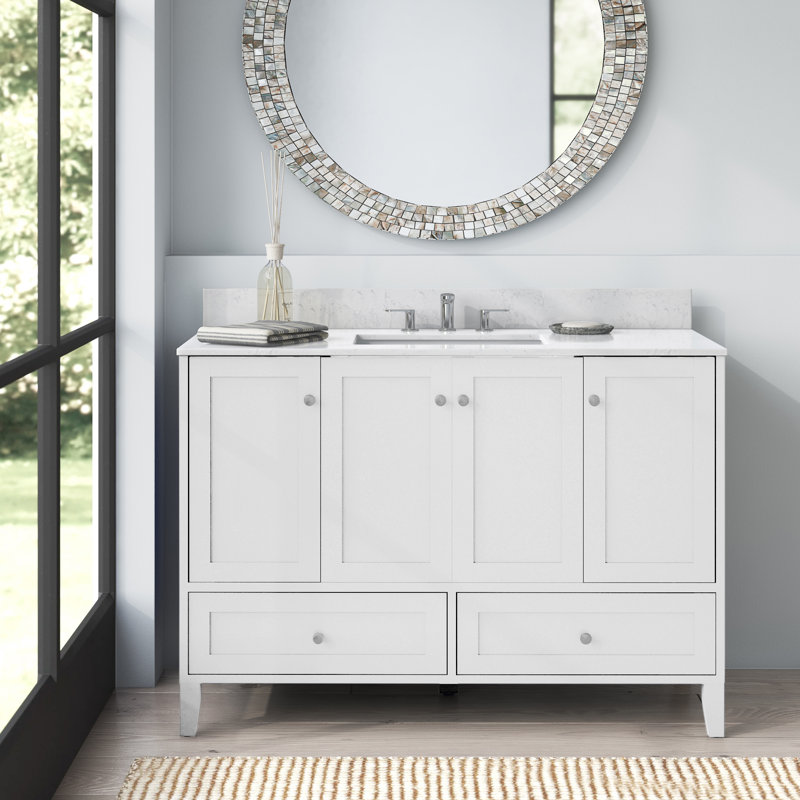 Ensemble de meuble-lavabo simple 48 po Selma, Blanc