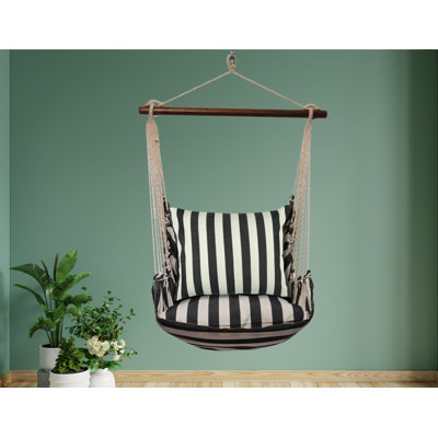 Ensemble de balançoire hamac 4 pièces: balançoire, coussin de dossier, coussin inférieur et sac fourre-tout
