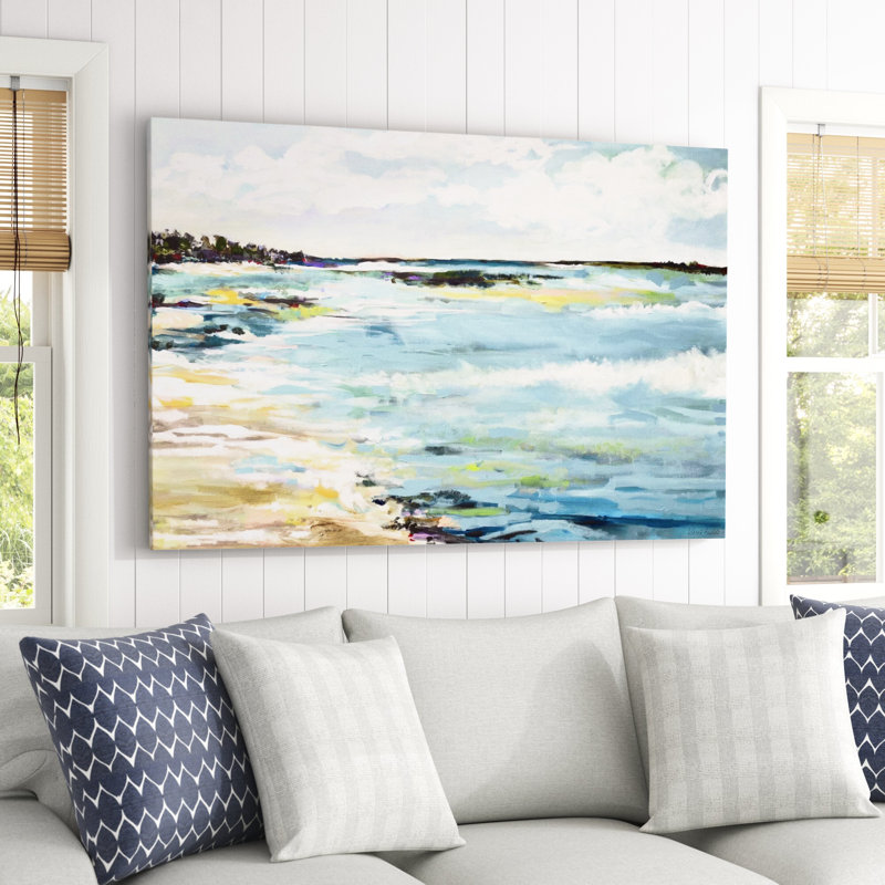 «Beach Surf III» par Marmont Hill - impression sur toile tendue, H 40 po x l 60 po x p 1,5 po