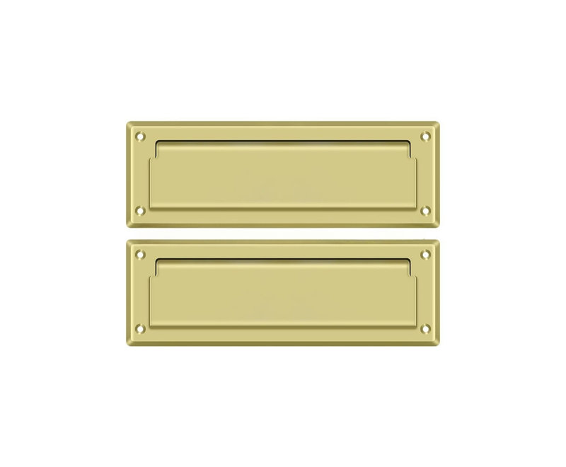 9" in x 3" Brass Mail Slot, Polished Brass