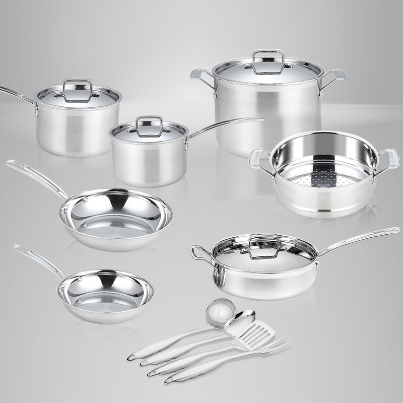 15 - Piece Stainless Steel Cookware Set