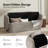 Heidi 61"W Modern Chenille No Assembly Filp-Top Storage Bench with Backrest Seat-1848252089