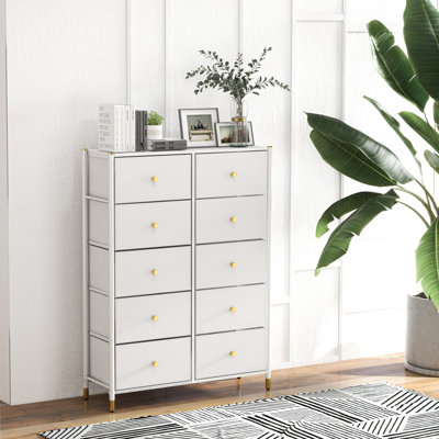 Commode double 10 tiroirs l 35 po