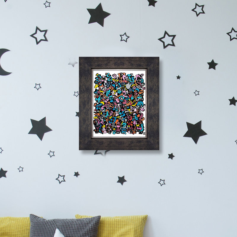 «Samkoma» par Provost Fabien, reproduction d'art sur toile, H 12 po x l 14 po x P 2 po, Cadre suède supérieur