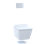 Dual-Flush Square Wall Mounted Toilet with Glazed Surface (Seat Included)