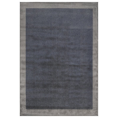 Modern Geometric Area Rug Bordered Contemporary Design