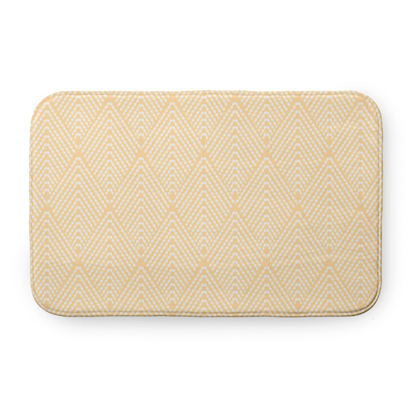 Tapis de bain GGG, L 21 po x L 34 po, Jaune