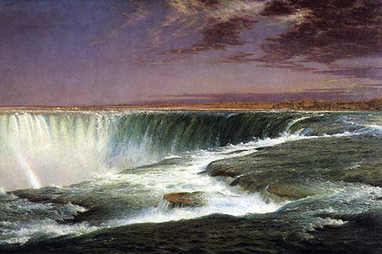 « niagara » par frederic edwin, reproduction de photo, H 44 po x l 66 po