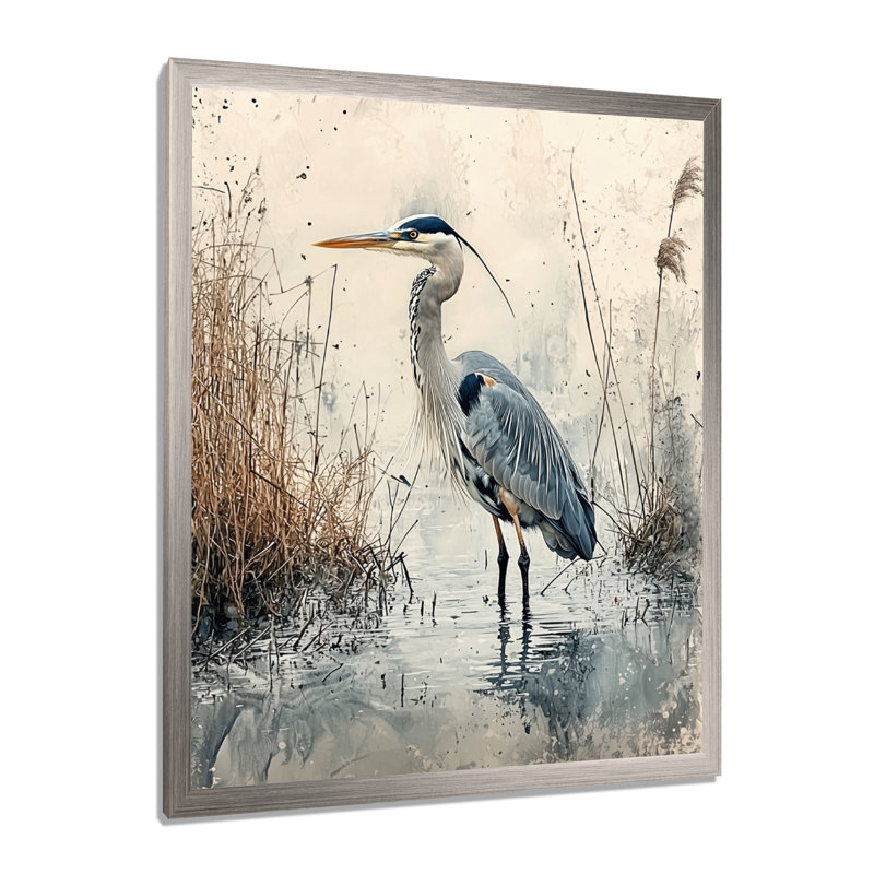 Ayaaz - Animals Wall Art Living Room, 32" H x 16" W, Picture Framed, Silver