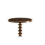 Table d'appoint de 22 po de hauteur avec finition en noyer, base piédestal ronde, piédestal à plateau lisse, fabrication en bois massif