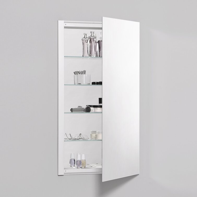 replace medicine cabinet with recessed shelves