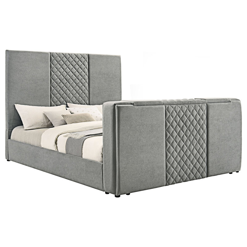 Upholstered Panel TV Bed