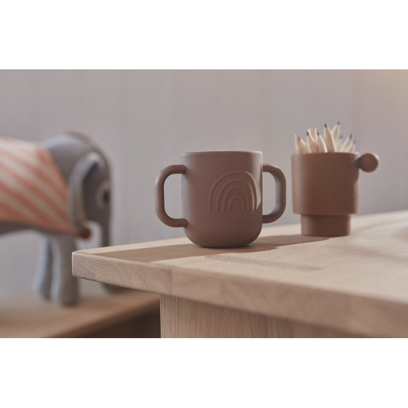 Kappu Silicone Baby Cup, Dusty Blue/Choko