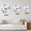 Bouquet d'hiver en fleurs pastel II - Horloge murale traditionnelle-2087119183