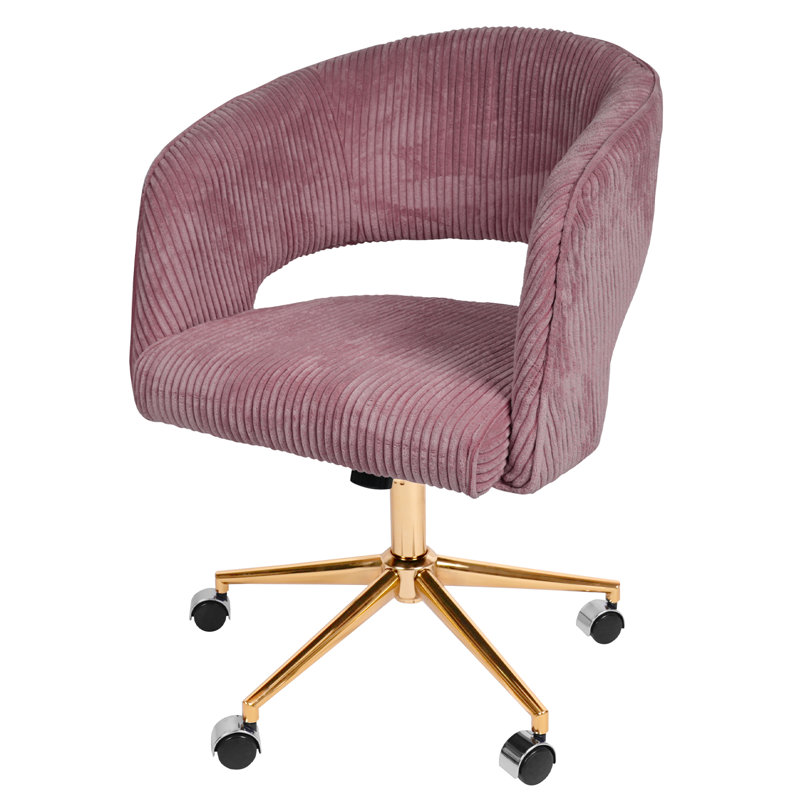 Chaise de bureau Reniel, Rose