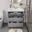 Meuble-lavabo simple avec 3 tiroirs et lavabo en céramique-348664694-348664691