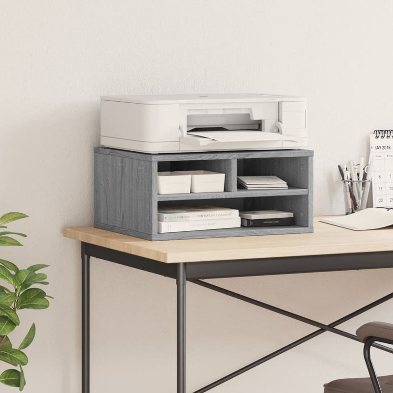 22.5cm H Printer Stand, 22.5cm H x 49cm W x 40cm D, Grey Sonoma