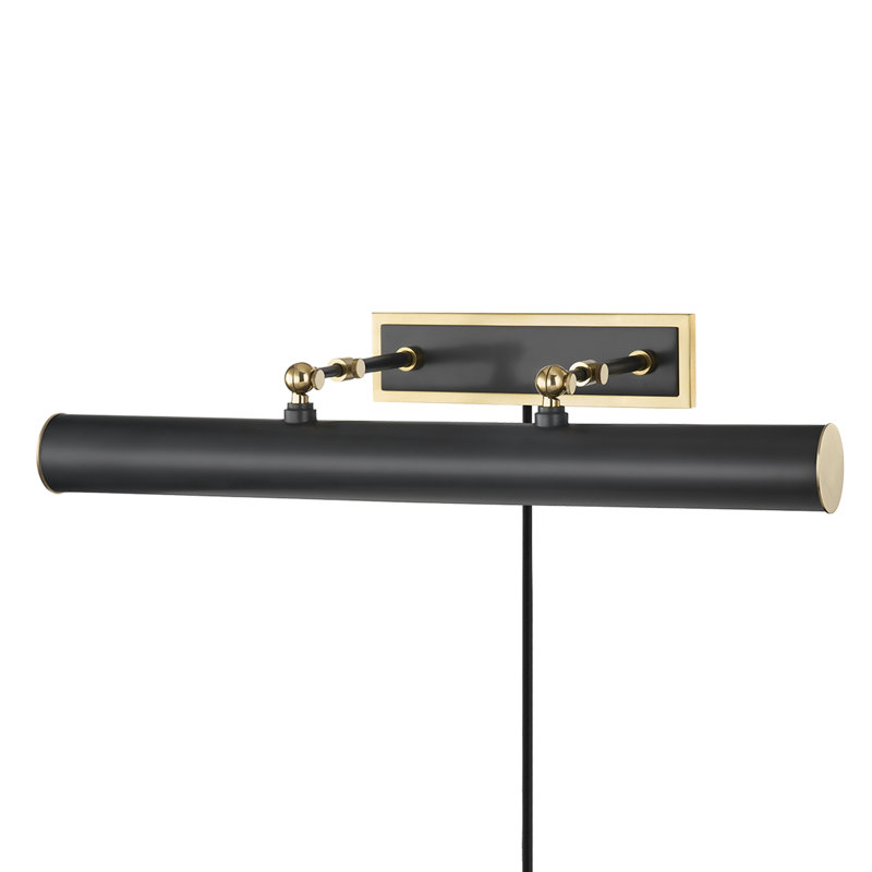 Aged Bronze 24'' Metal 3-Light Plug-In Picture Light