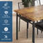 Ensemble de table de salle à manger moderne pour 4 personnes, table de cuisine en bois de ferme avec 4 chaises rembourrées, coin-repas compact-1470252643