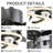 52" 5-Blade Ceiling Fan with Lights and Remote Control, 6-Speed DC Motor, Timer and Reversible Function-1089524204